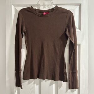 Classic Brown Long Sleeve Women’s Top